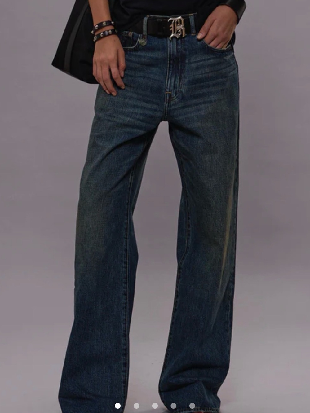 R13 D'ARCY LOOSE JEAN Wide-Leg Dawson Blue Jeans